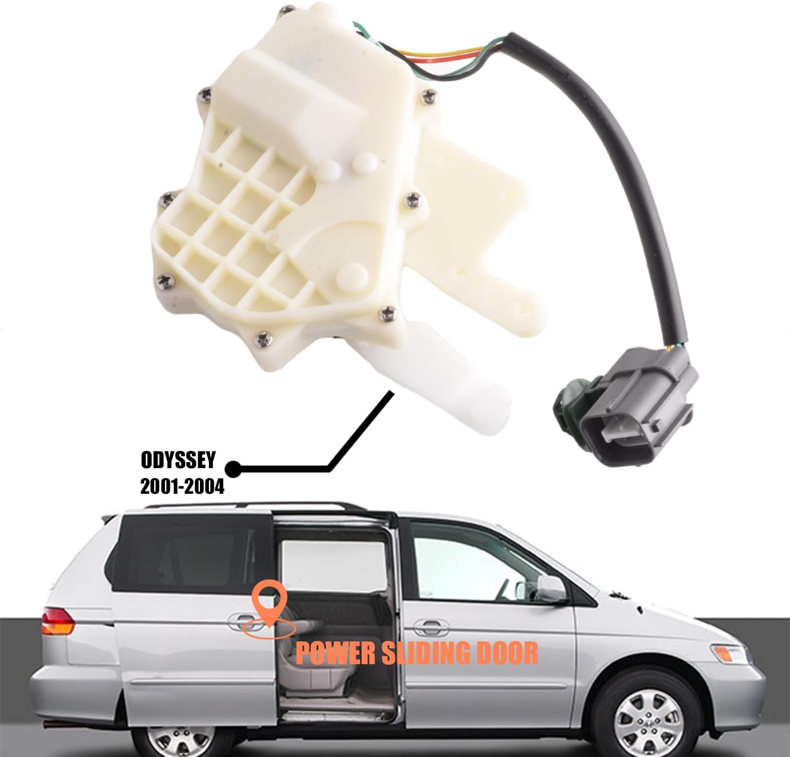 Right Sliding Door Lock Power Actuator Assembly Compatible for Honda Odyssey EX EXL 2001-2004 Passenger Side Rear Sliding Door Repair Lock Actuator 72623S0XA11