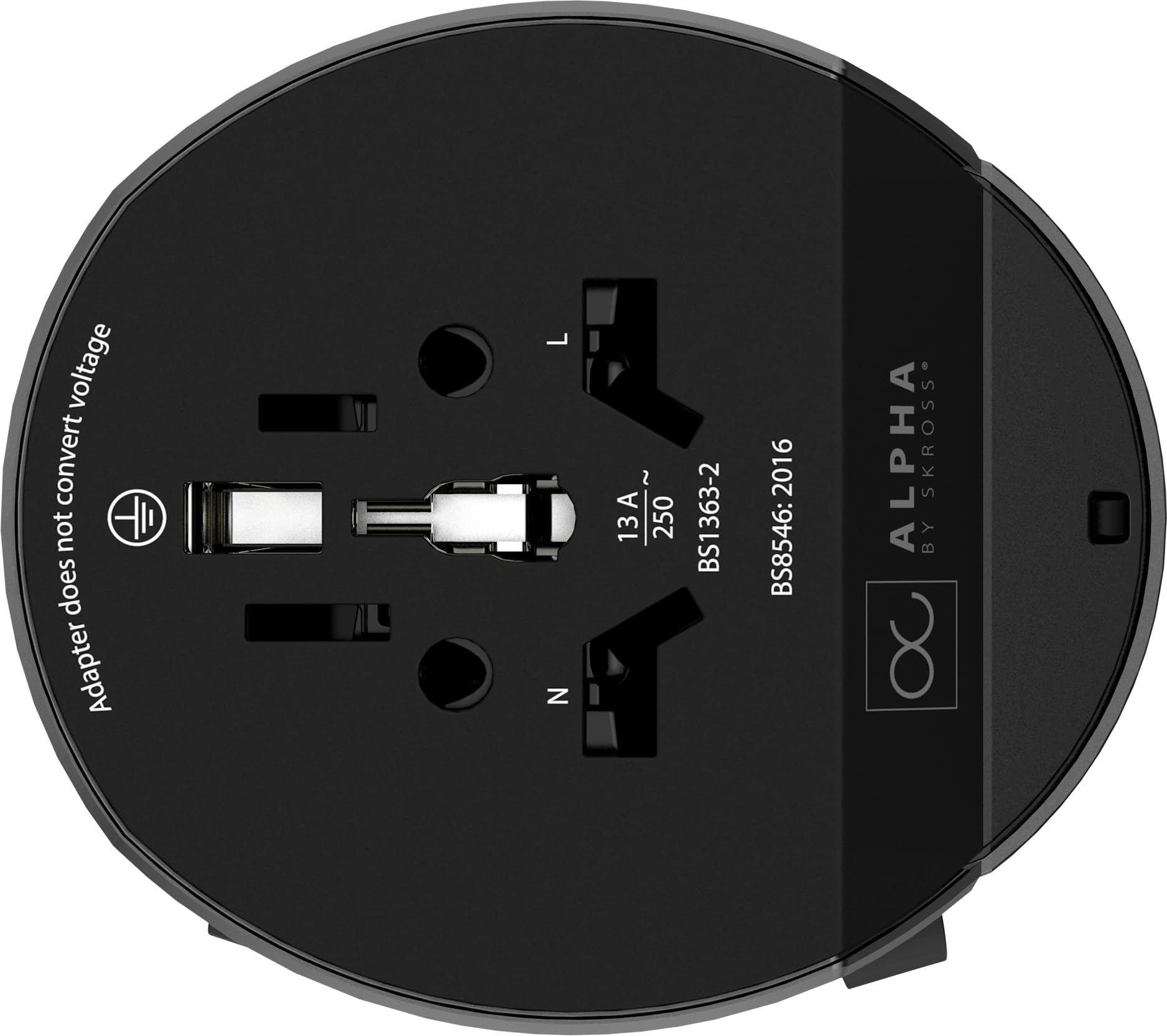 SKROSS - Alpha von Skross + 4 USB - Universal Reiseadapter von der Welt bis zur Welt - Spannung und Kraft: 100V - 1000W/250V - 2500W - 10a für Laptop und Haartrockner + 4 USB (24W - 4,8a)