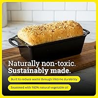 Vista 4 de Lodge - Sartén de hierro fundido para pan, juego de 2
