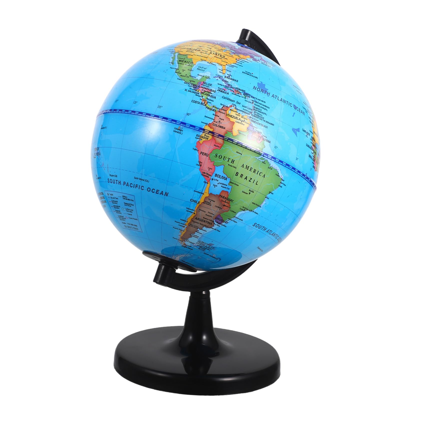 SHINEOFI Globo Dell’apprendimento Grande con Mappa del Mondo per Ragazzo Ragazza, Mappamondo Educativo Rotante con Base Stabile, Strumento Didattico per Classe e Uso Domestico