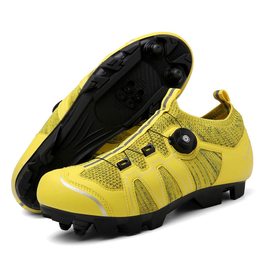 Treer Chaussures De Cyclisme Homme Et Femmes, Respirantes Chaussure Velo Route Hommes Chaussure VTT Chaussures Velo Route Avec Crampons Antidérapants