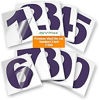 Vista 69 de iSYFIX Calcomanías de Números de Vinilo Verde Manzana – 1.5 Pulgadas Autoadhesivas (2 Juegos) – Calcomanía Premium Troquelada y Pre-espaciada