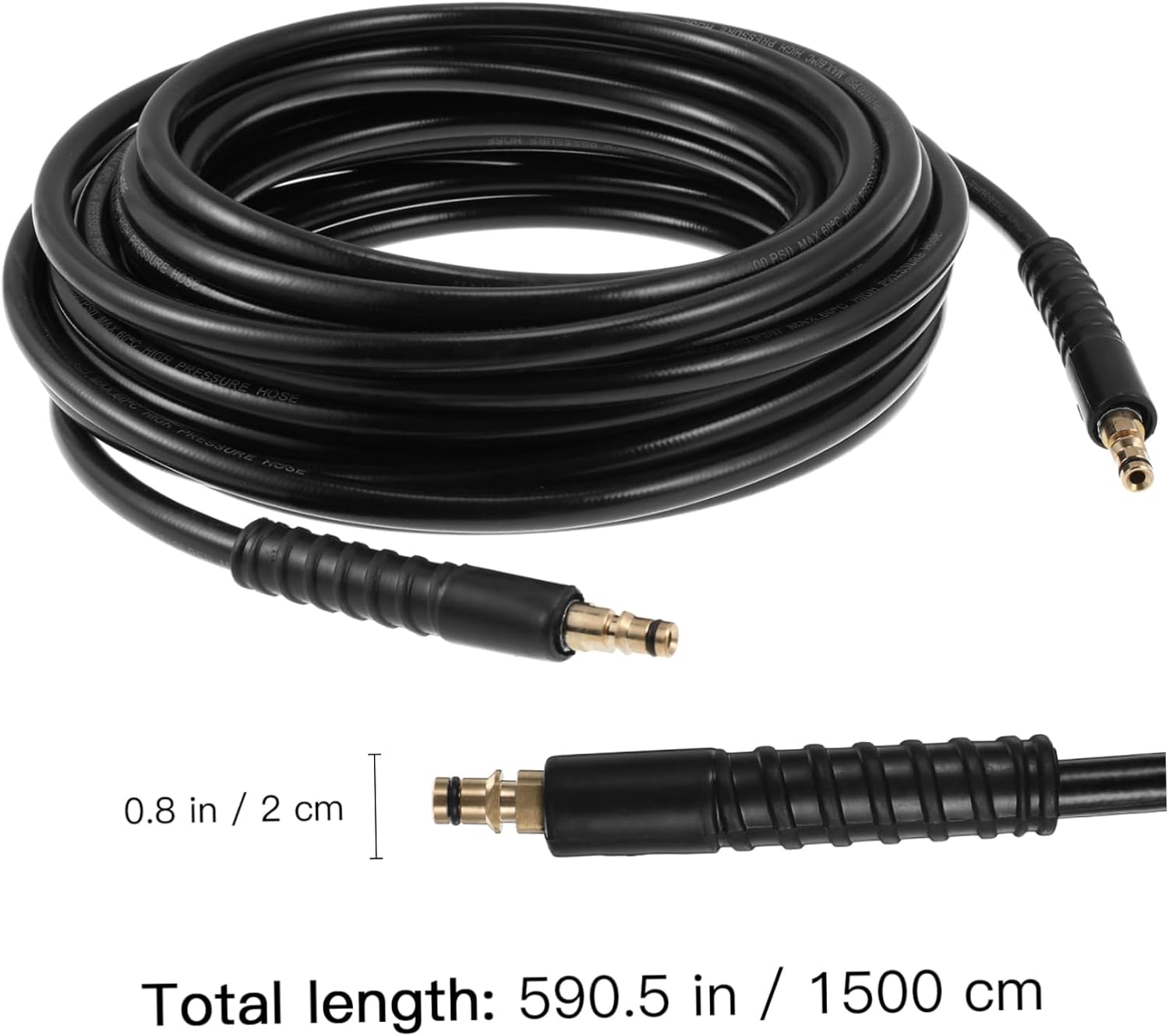 Mikinona High-Pressure Washer Extension Hose 15m Expandable Car Cleaning Hose for K1-k7 Series Replacement Flexible
