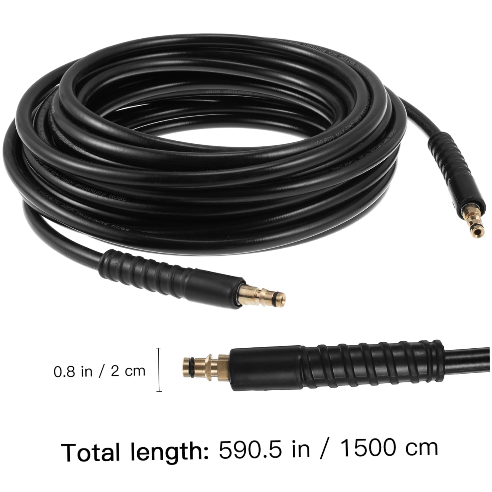 Mikinona High-Pressure Washer Extension Hose 15m Expandable Car Cleaning Hose for K1-k7 Series Replacement Flexible