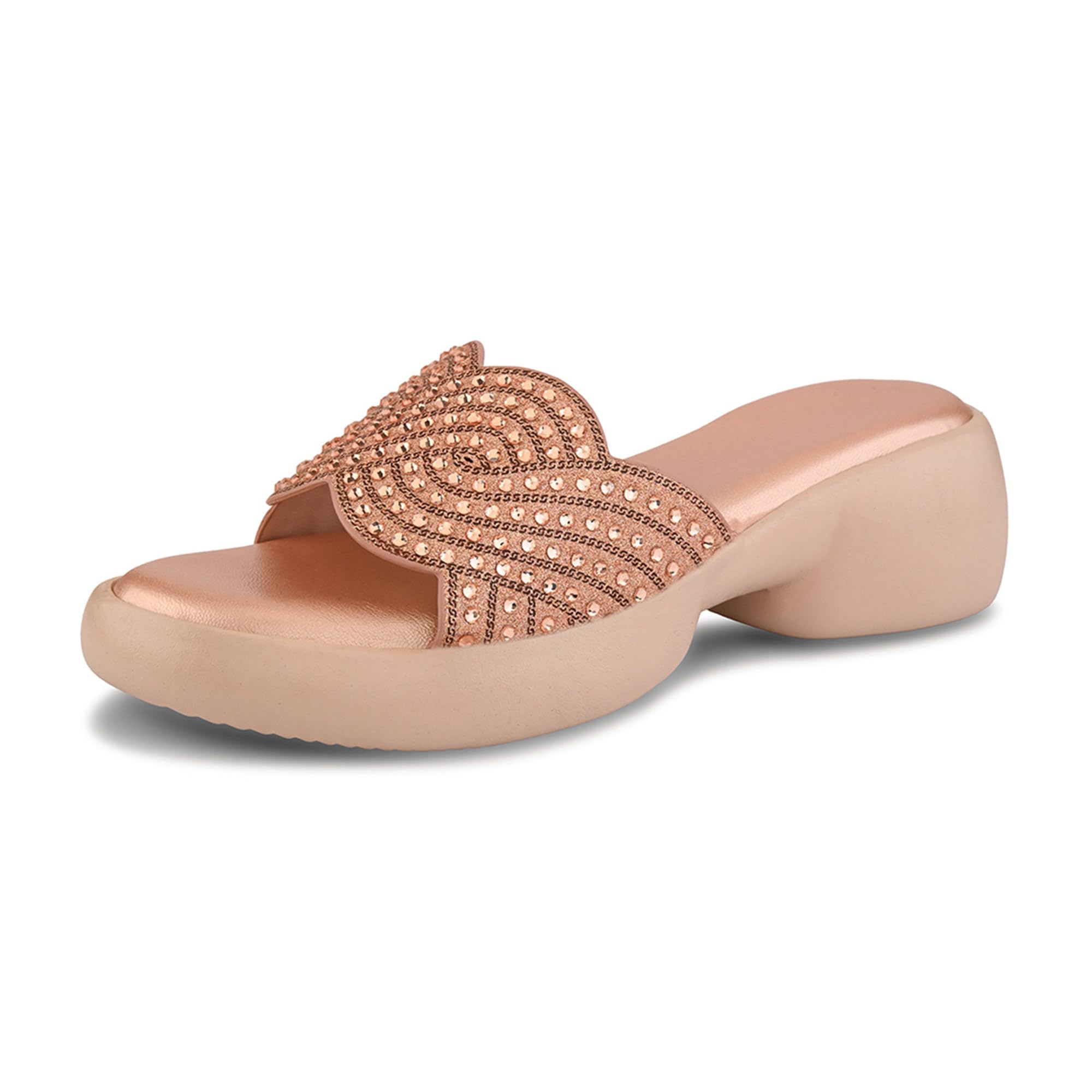 centrino Women's Sandals | Stylish Slip-On Sandals for Ladies |Elegant Slide Sandals with Butterfly Studded Embellishment Design | Lightweight and Durable Fashion Footwear (9310)-picture-52