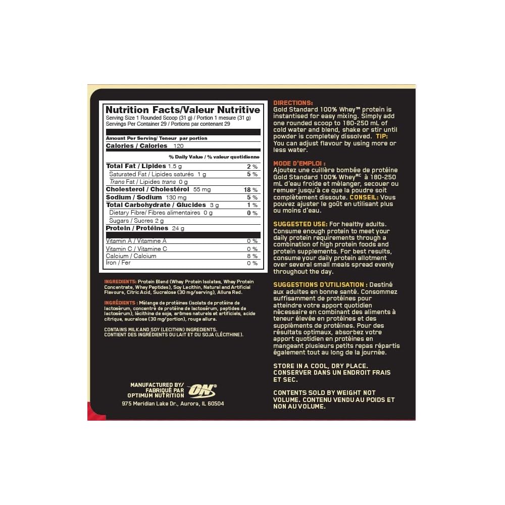 Buy Optimum Nutrition Gold Standard 100 Whey Protein Powder, Banana