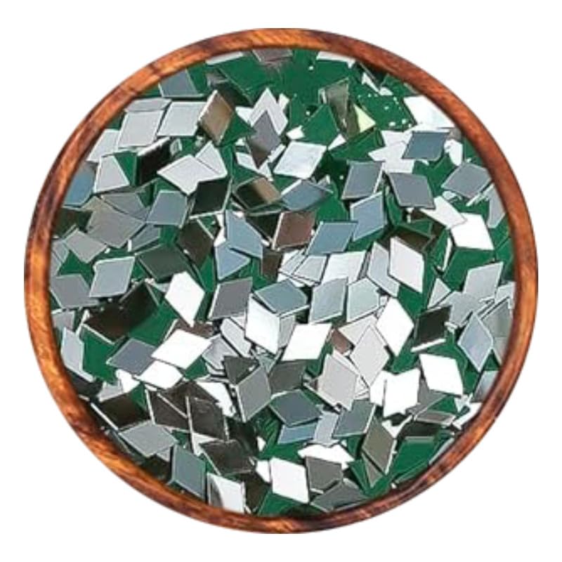 Diamond Glass Mirror 100gm Lippan Art Ideal for DIY Crafts, Jewelry & Decoration(10mm)-image-8