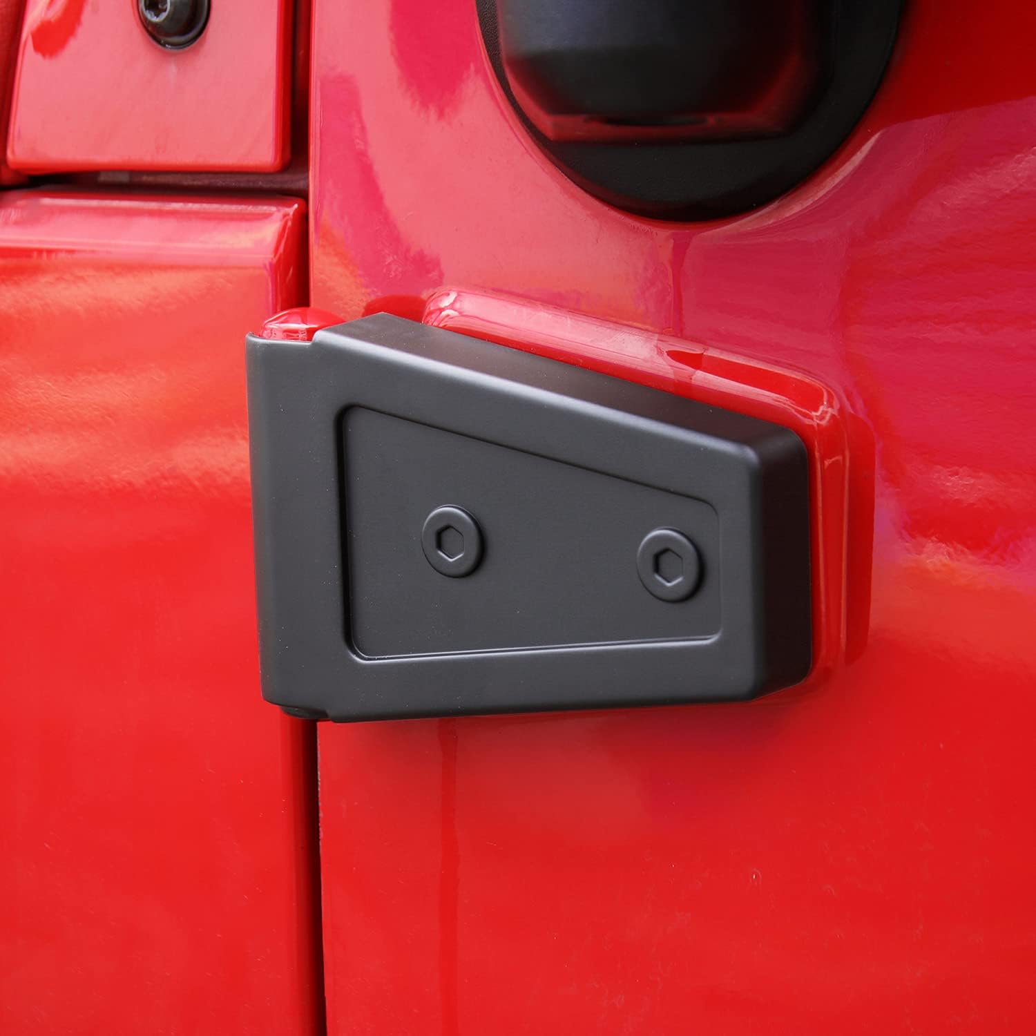 JeCar Door Hinge Covers ABS Exterior Accessories for Jeep Wrangler JK JKU 2007-2018, Black