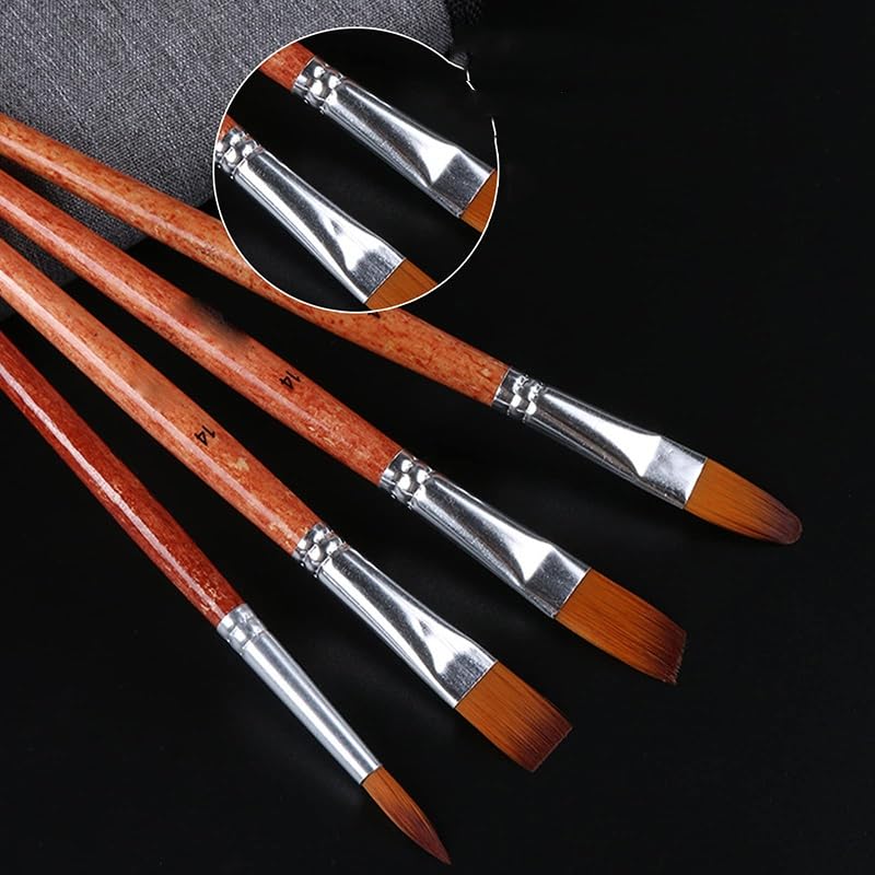 Lot de 24 pinceaux de peinture acrylique, pinceaux aquarelle de qualité supérieure en nylon avec spatule et sac de rangement, idéal pour les amateurs de peinture Lot de 24 pinceaux de peinture acrylique, pinceaux aquarelle de qualité supérieure en nylon avec spatule et sac de rangement, idéal pour les amateurs de peinture