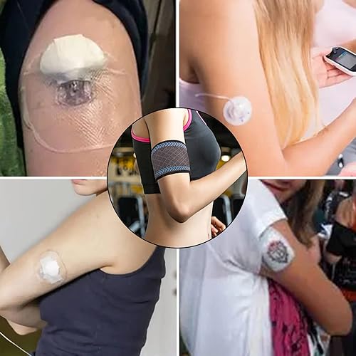 Miniatura 3 de Banda de brazo para diabetes para sistemas de monitoreo de cápsulas de insulina, Omnipod Dexcom protege la vaina de insulina, lavable y