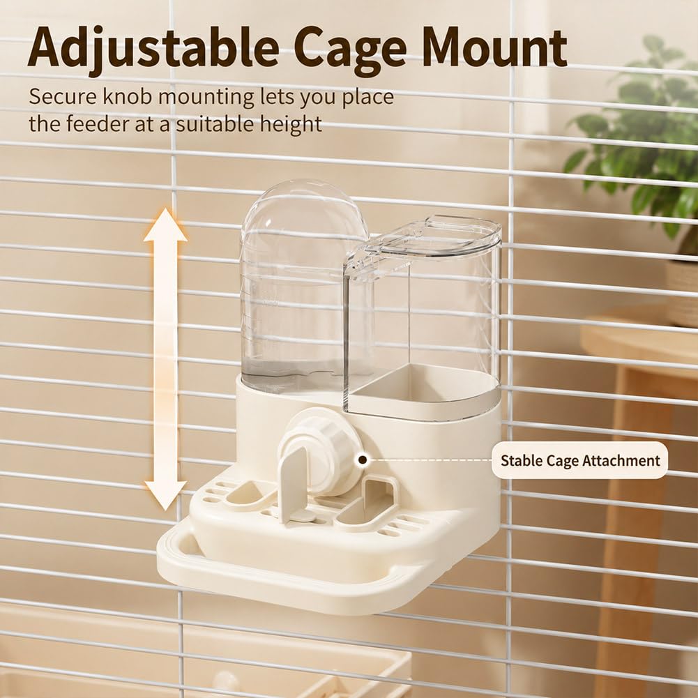 2-in-1 Automatischer Vogelfutter- und Wasserspender | Kompakte Zwei In Eins Futterstation Mit Getrenntem Wasser Und Futterbereich Für Eine Saubere Tägliche Vogelpflege