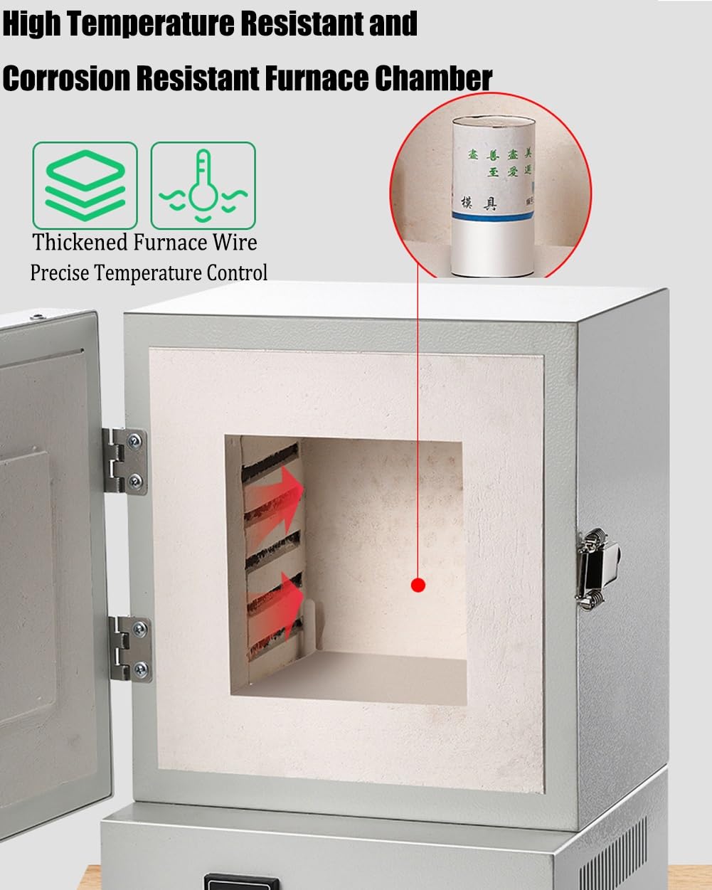 2000 W elektrischer Keramik-Labor-Muffelofen, 0–1150 °C elektrischer geschlossener Labor-Muffelofen, geschlossener Labor-Hochtemperaturofen, Elektroherde mit integrierter Programmsteuerung