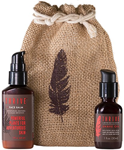 Thrive Natural Skin Care Sets - Gift Sets to Wash, Shave, and Moisturize Daily; Gifts for Men & Women Made in USA (1 Count)