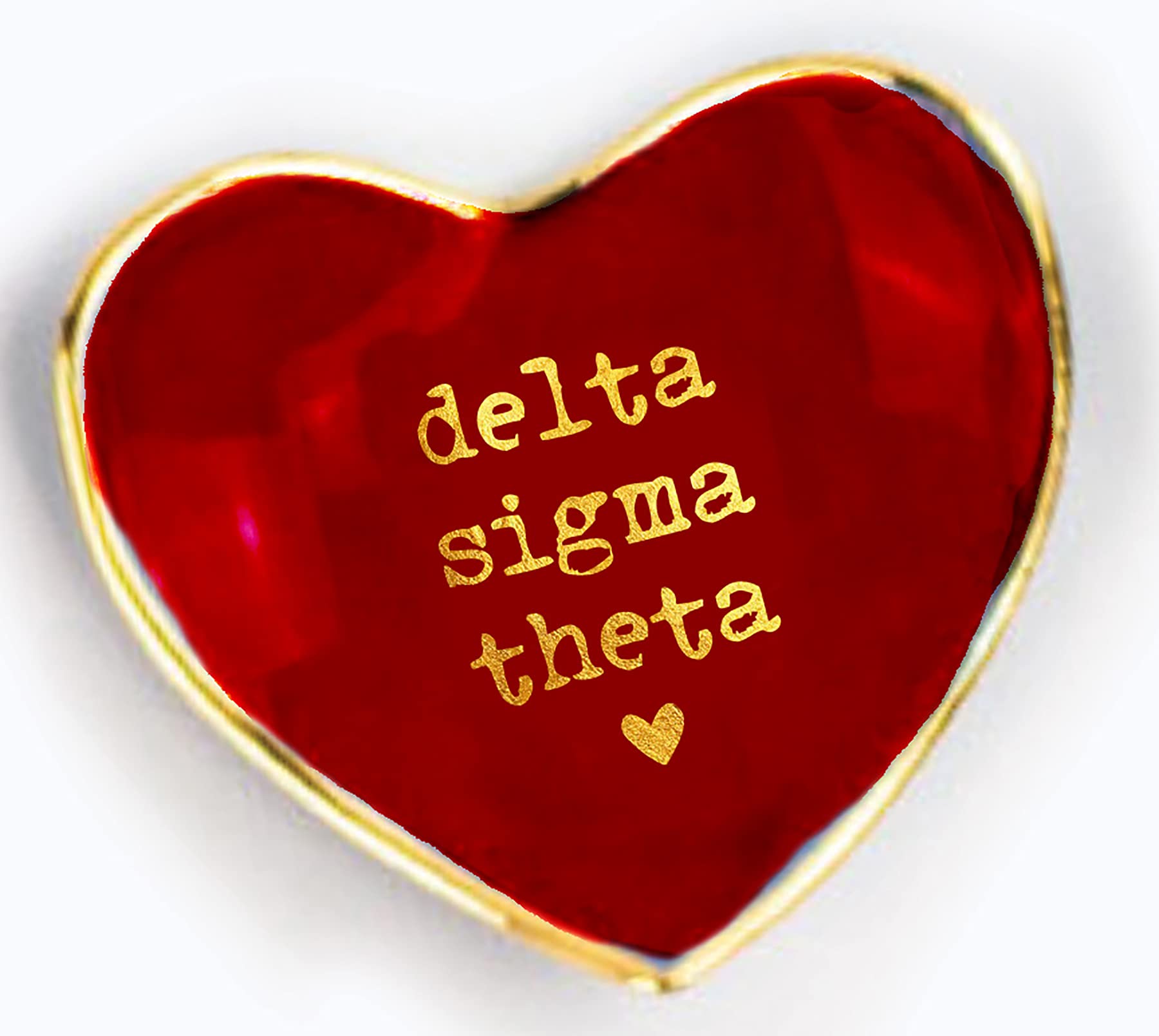 Sorority ShopSorority Shop Delta Sigma Theta - Ceramic Ring Dish - Red with Gold Imprint