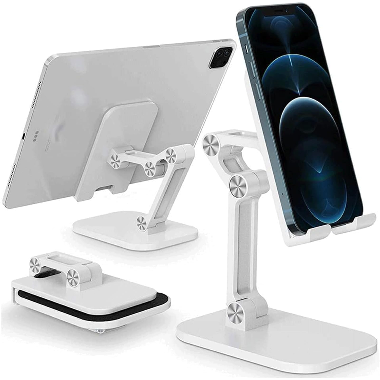 Actualizado Soporte para teléfono móvil de Doble Pliegue, Soporte de Escritorio para teléfono móvil, Mesa de Escritorio Universal, Soporte para teléfono de Escritorio portátil Soporte Celular