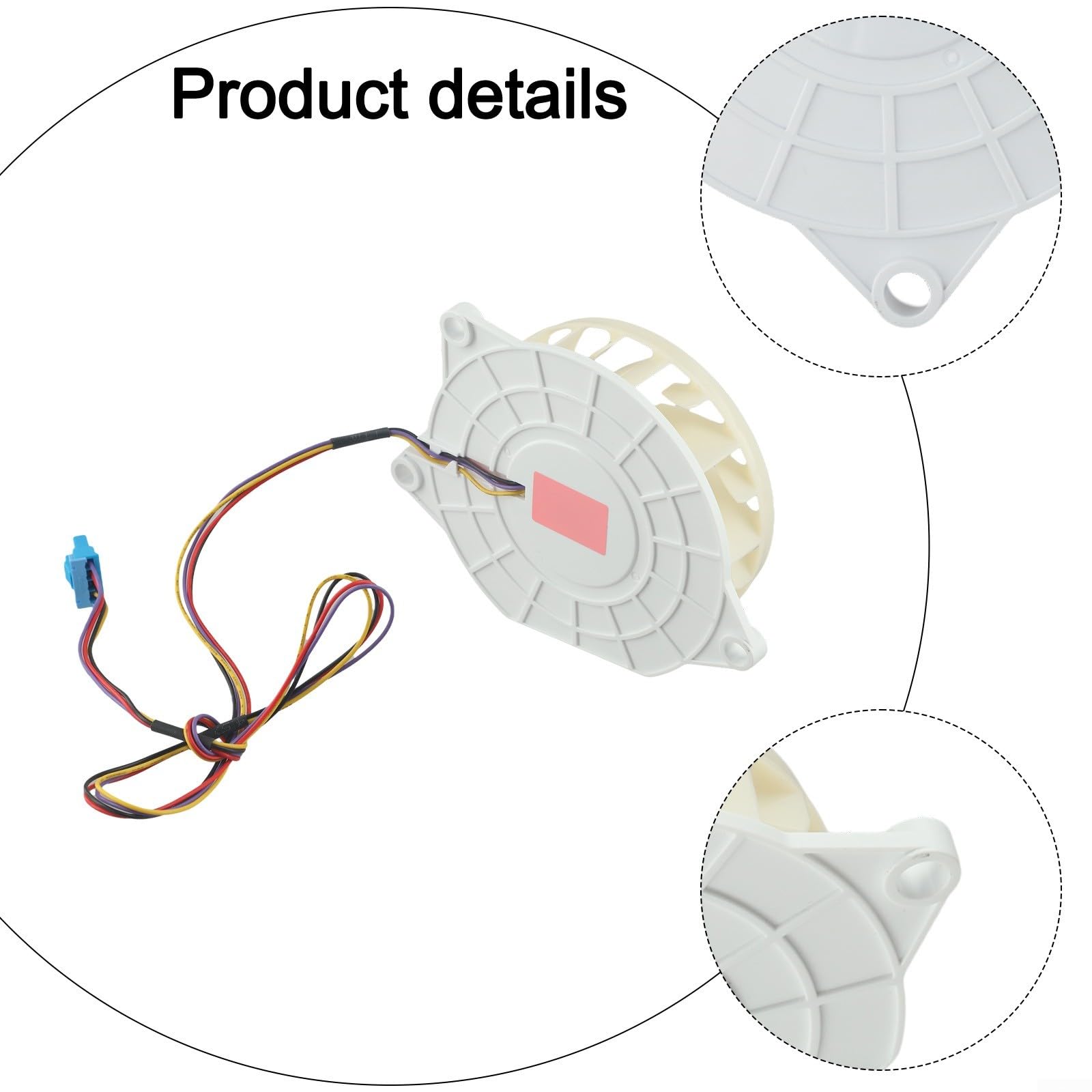 1 paquete de motor de ventilador evaporador de refrigerador de 12 V para EAU64824806 reemplaza la unidad vieja ruidosa restaura la eficiencia de enfriamiento plástico blanco 16 x 16 x 7