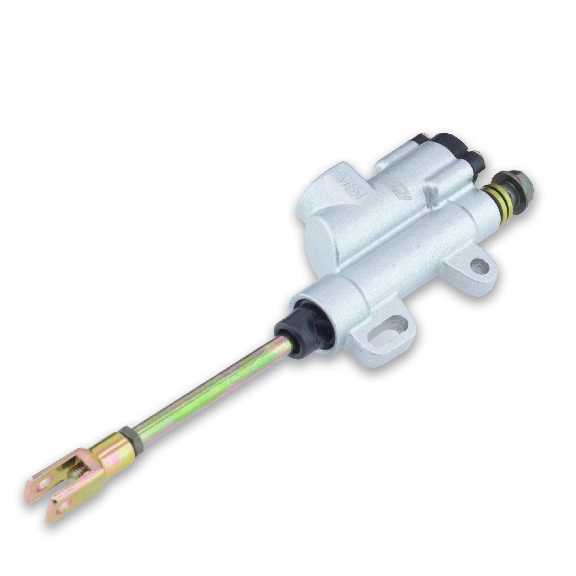 MCHMFGMotorcycle Rear Hydraulic Brake Master Cylinder Pump 50cc 70cc 110cc 125cc 150cc 250cc Thumpstar ATV Pit Pro Dirt Bike (Silver)