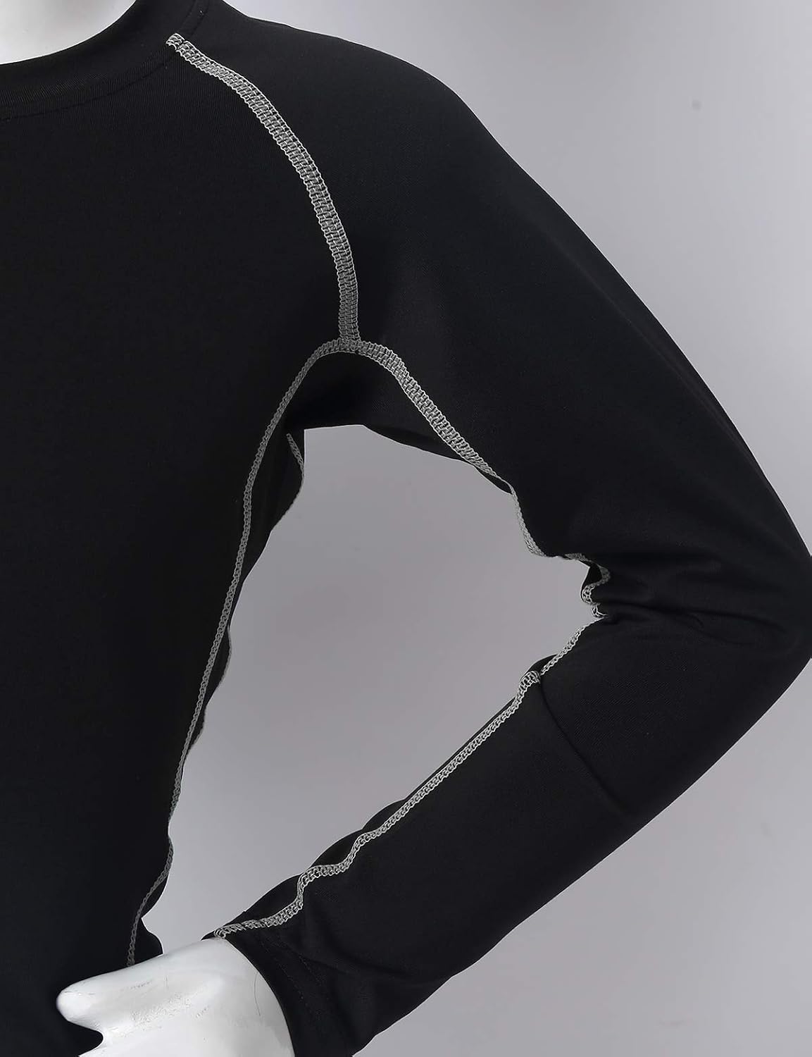 FEESHOW Kids Boys Base Layer Athletic Compression Leggings and Shirts Thermal Underwear Set Workout Sports Outfit