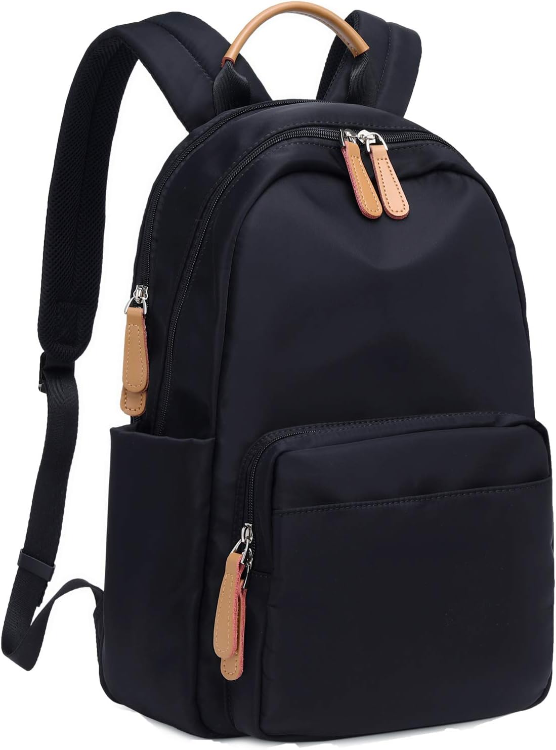 LORADI Lightweight Nylon Vintage Backpack - Anti-theft, Water Resistant Daypack For Travel & Casual Use (Black)