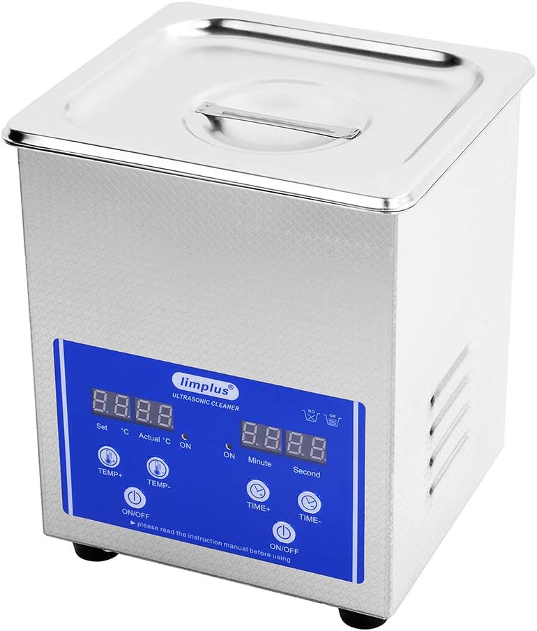 limplus 2liter SUS304 Ultrasonic Cleaner Jewelry Tattoo Tools Watch Eyeglasses Clean 40kHz with Basket