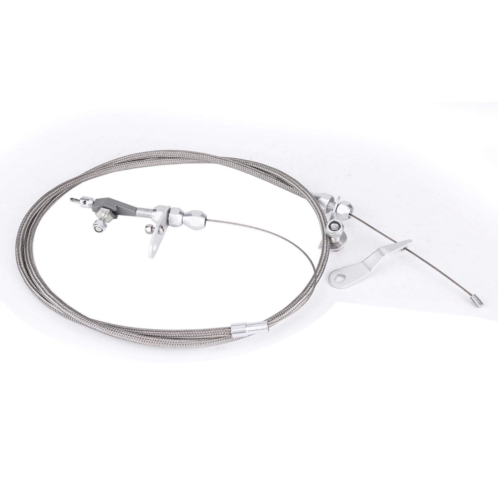 Kabel Aramox Kickdown, Pleciony Kabel ze Stali Nierdzewnej Down Transmisja Detent Kickdown Silver dla C6