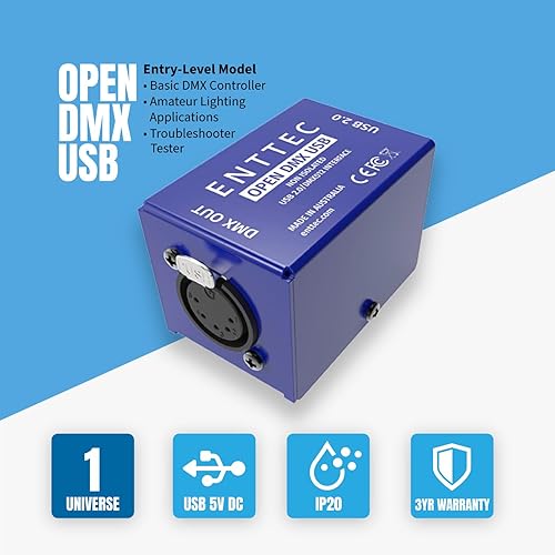 Miniatura 2 de Enttec Open DMX USB 70303 Interfaz de iluminación - Código abiertoHardware Sólo - Modelo de nivel básico