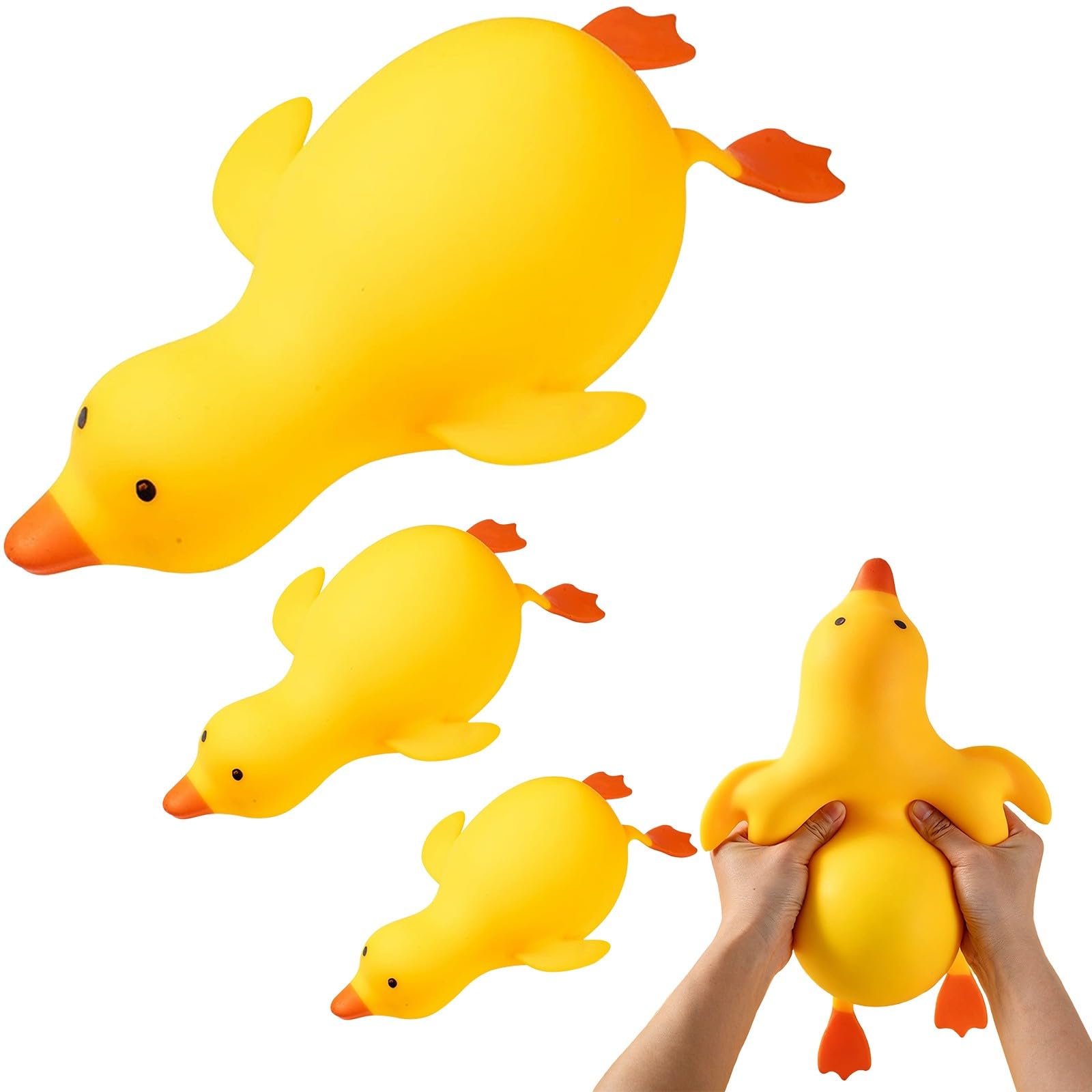 Duck Squishy Jumbo, Squeezable Gaint Squishy Sensory Stress Ball, Novelty Anxiety Relief Fidget Toy for Adults & Desk Use (B-duck)