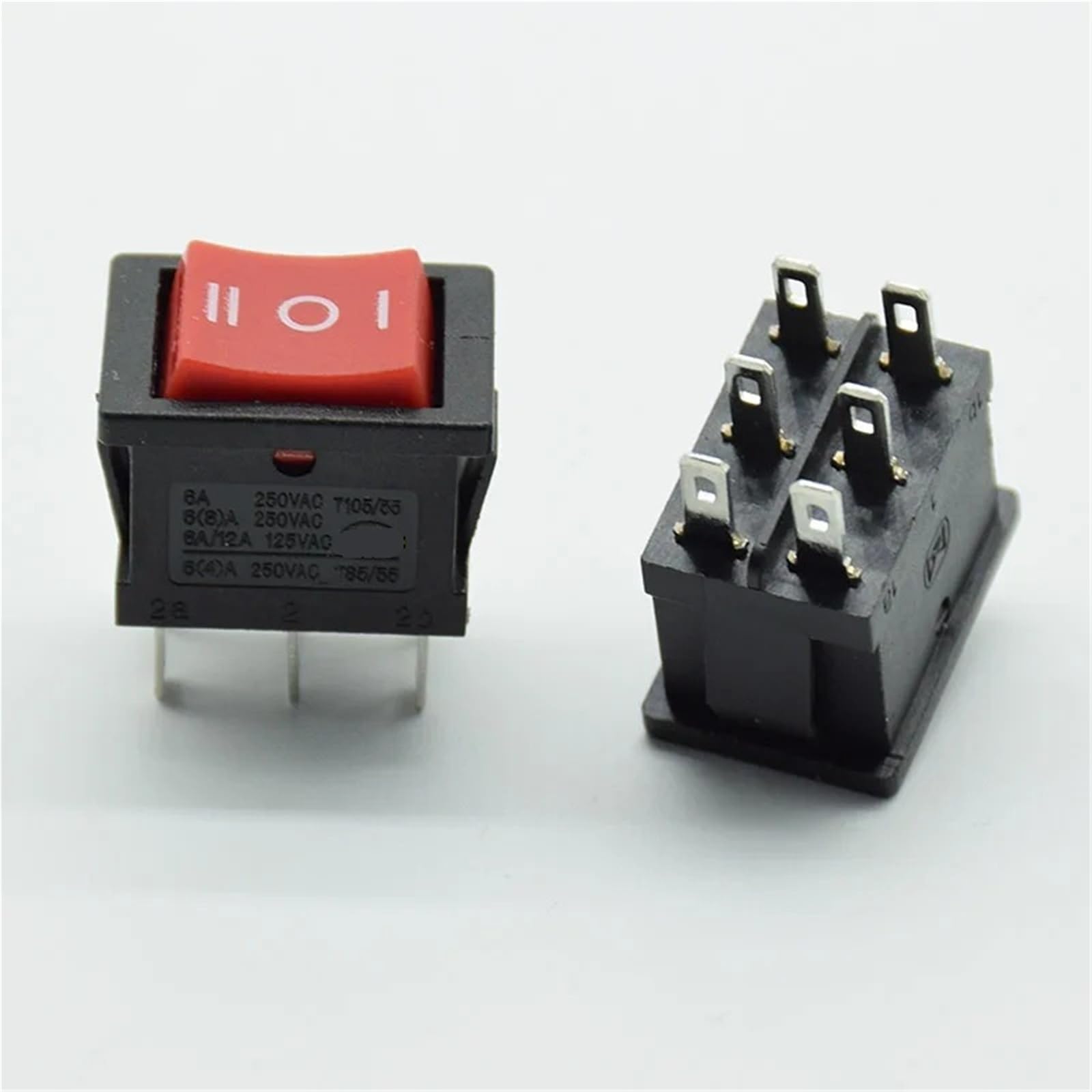 Interruptor balancín de 6 pines y 3 posiciones para control de motor reversible 3
