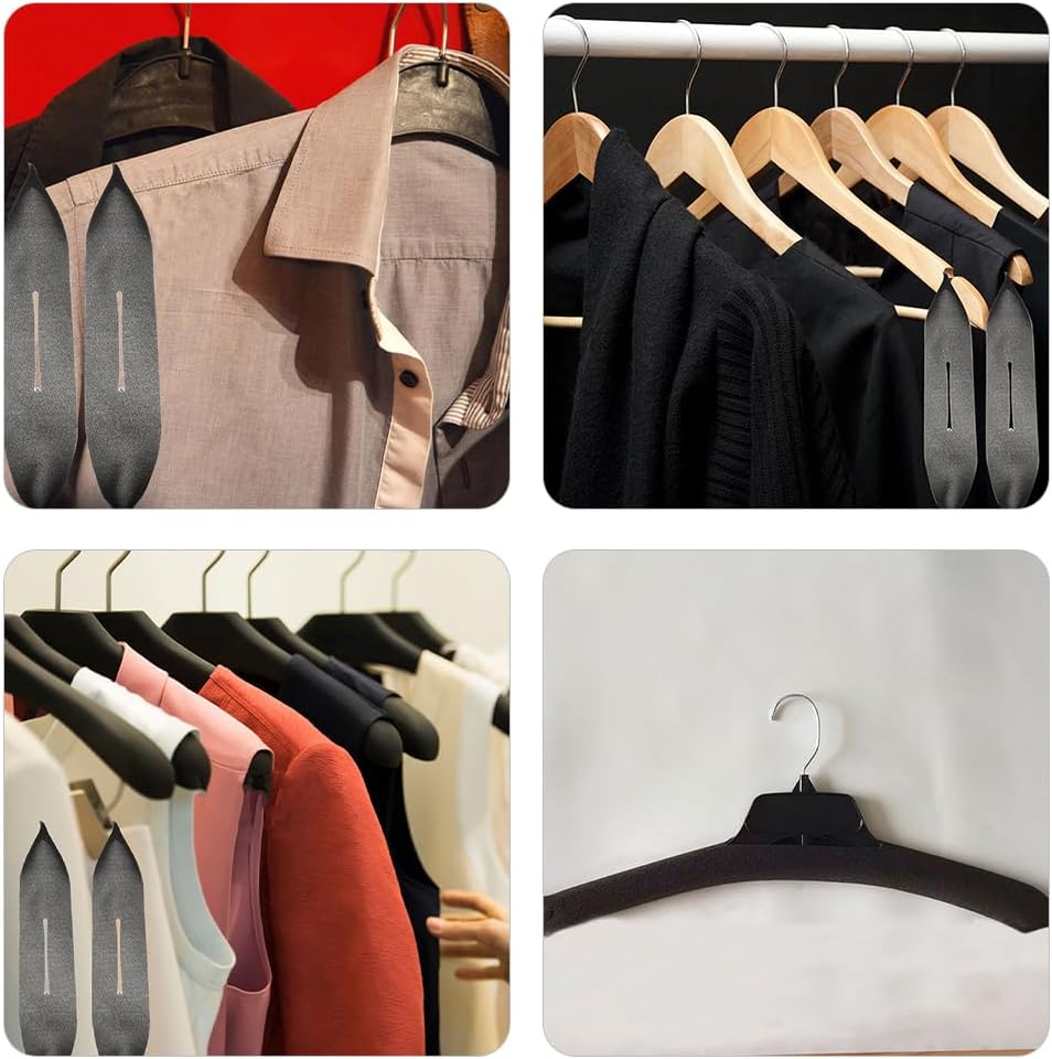 Luxshiny Sponge Hanger Covers 50-Pack Anti-Skid Foam Shoulder Protectors for Clothing Hangers Soft Non-Slip Clothes Hanger Covers for Home Closet Organization 14.96X2.75X0.15In