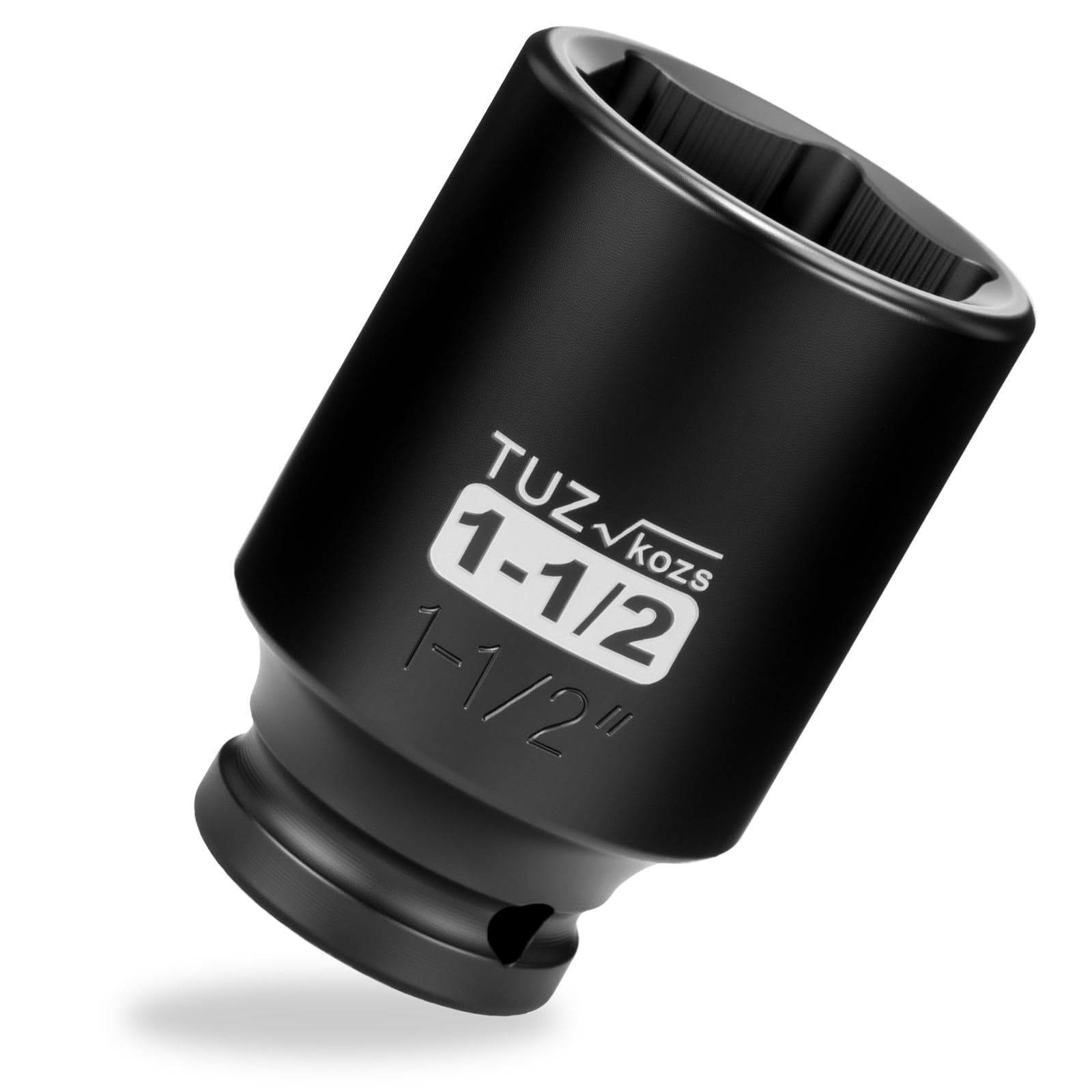 TUZkozs 1/2 Inch Drive 1-1/2 Inch Deep SAE 6 Point CR-MO Impact Socket