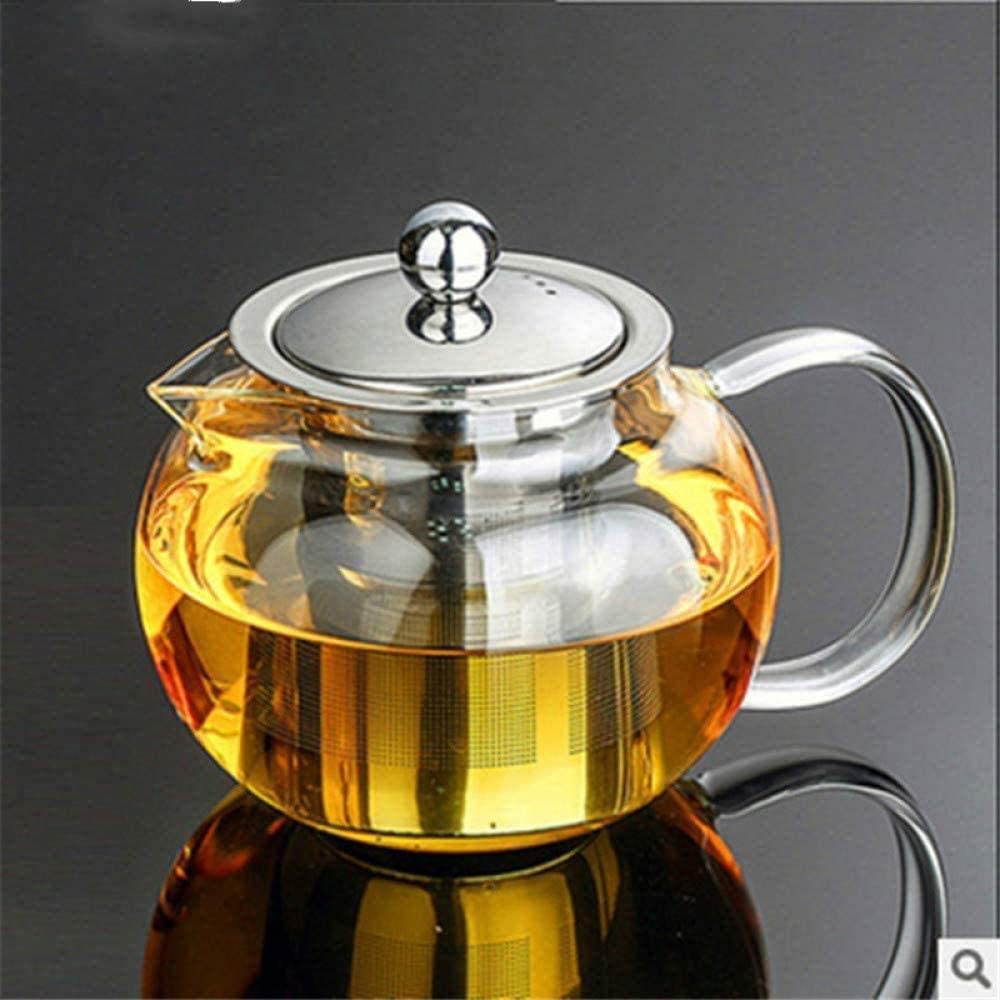Semplice e Creativo 800 ml Teiera in Vetro Resistente al Calore Set da tè Oolong Puer Bollitore Semplice e Creativo Teiera da caffè con infusore per Il tè,
