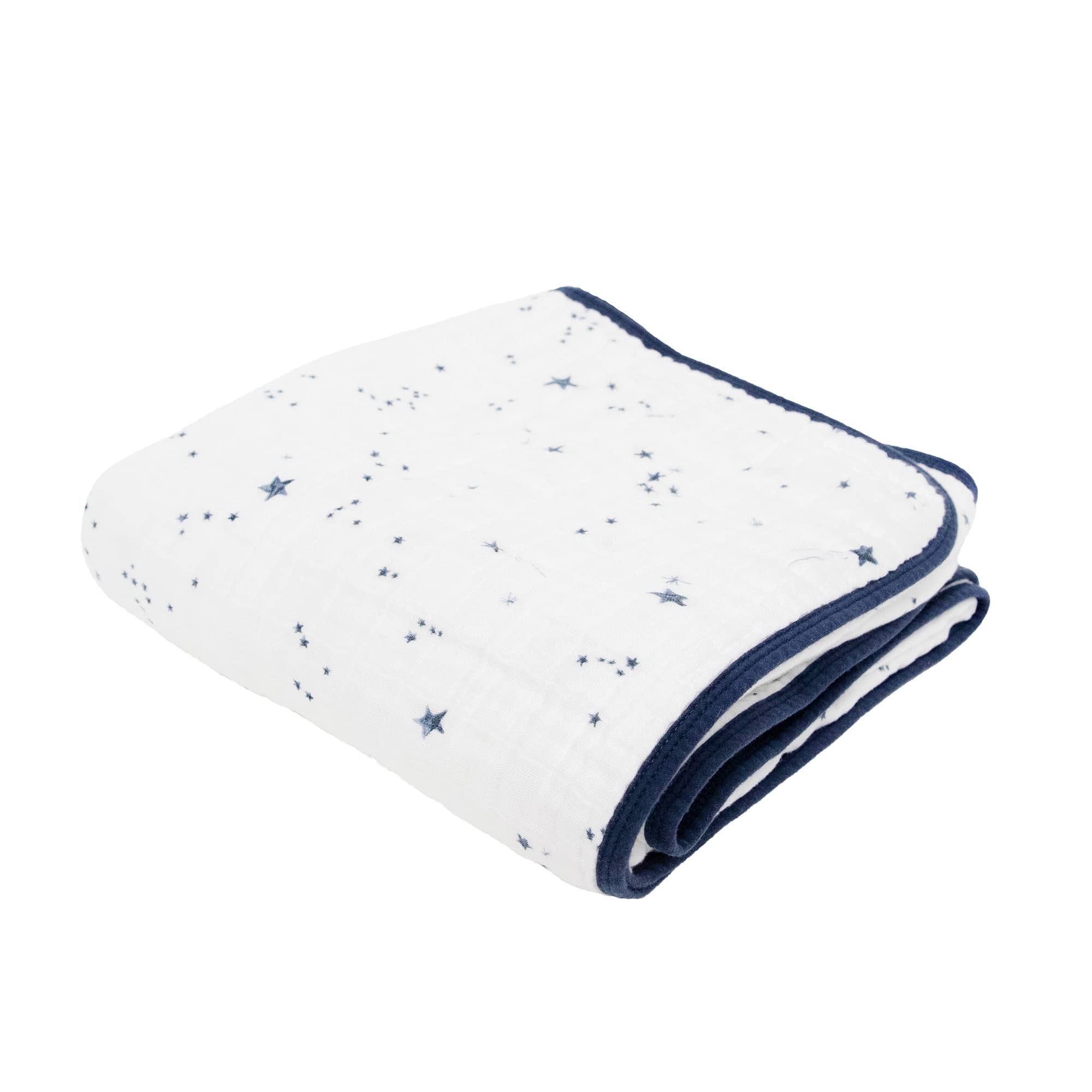 Little Unicorn Original Premium Cotton Quilt | Multi-Layered & Extra-Soft Muslin Fabric |for Babies & Toddlers (Shooting Stars)