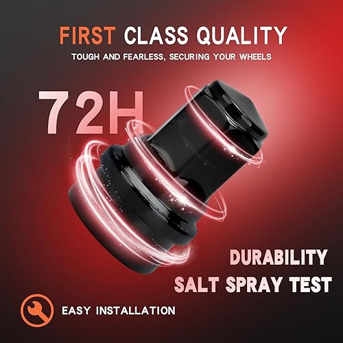 Vista 4 de 32 pernos de rueda negros M14x1.5 aptos para Ford F-250 F-350 2017-2022, cromo hexagonal de 0.31 pulgadas, repuesto # HCPZ-1012-B HCPZ-1012-A OEM