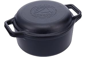 Victoria 6-Quart Cast Iron Combo Cooker: Versatile Dutch Oven and Skillet Combo!