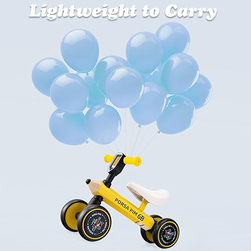 Miniatura 8 de INFANS Bicicleta de equilibrio para bebés de 12 a 36 meses triciclo sin pedal para niños pequeños bicicleta infantil con 3 ruedas silenciosas