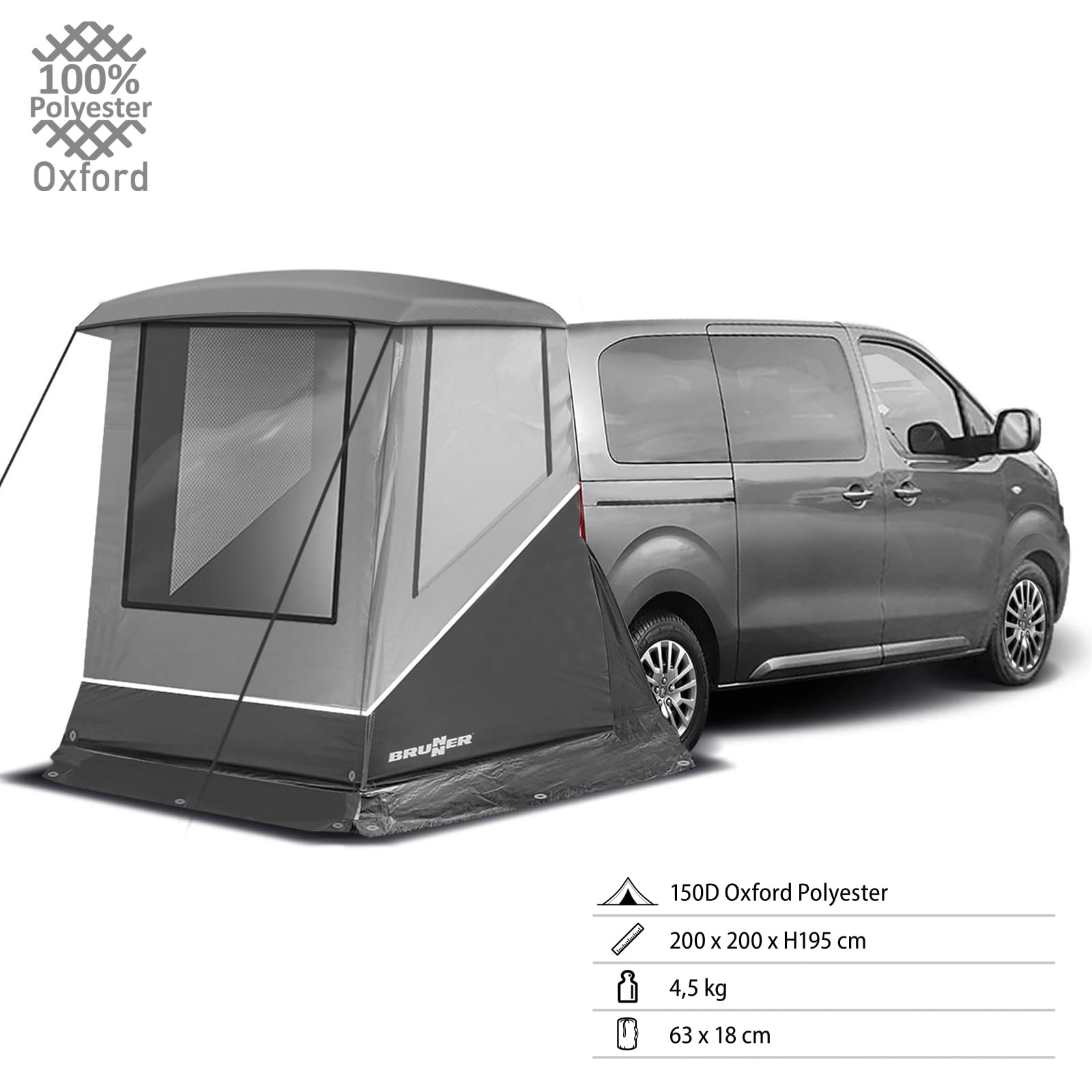 Brunner Tente arrière Escape Mini Camper Bus Avant Tente SUV Voiture Rabat arrière Camping