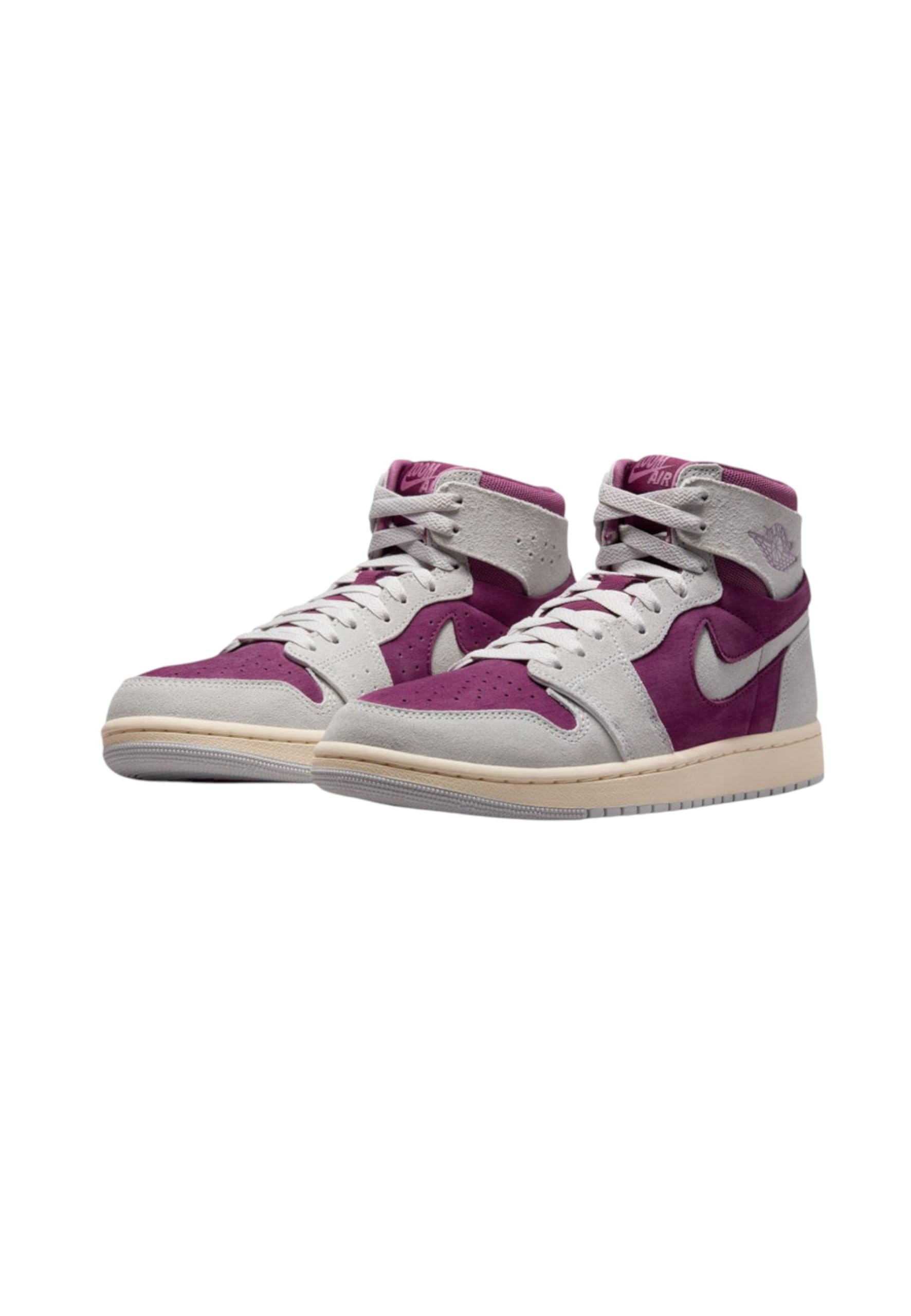 Air Jordan 1 Zoom CMFT 2 Women's Shoes (DV1305-600, Bordeaux/Light Bordeaux/Muslin/Neutral Grey) Size 7