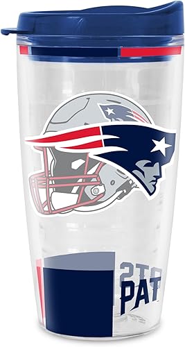 Miniatura 9 de Rico Industries NFL - Vaso clásico de fútbol americano de doble pared, 16 oz o 20 onzas, tapa W