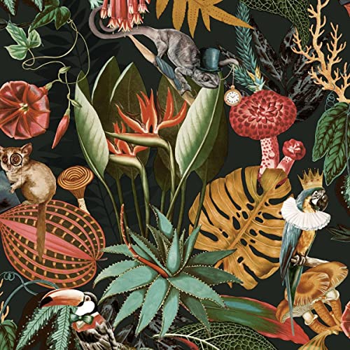 Wonderland Tropical Wallpaper Black Holden 91193 – Ansicht 1