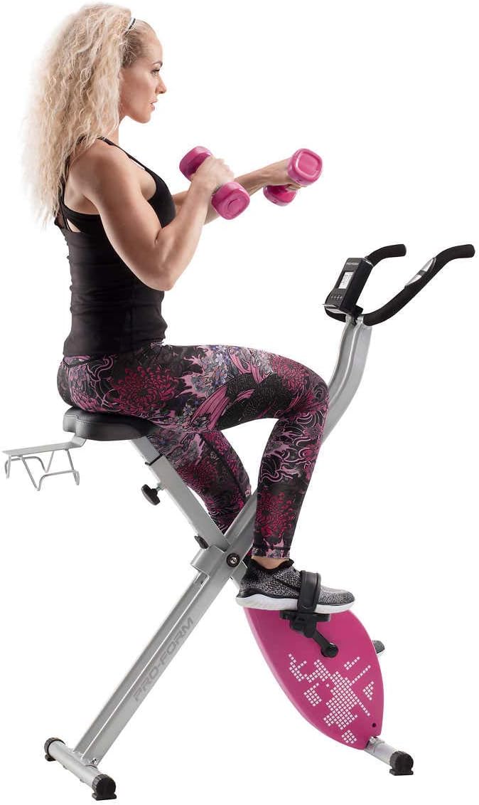 CADENCE. By Proform Unisex X-Bike Elite Pink Foldable