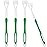 Boao 4 Pieces Toothbrush 3 Sided 7.1 Inch Autism Sensory Toothbrush 360 Degree Cleaning Travel Brush Complete Teeth Gum Care Angle Clean Tooth(Green)