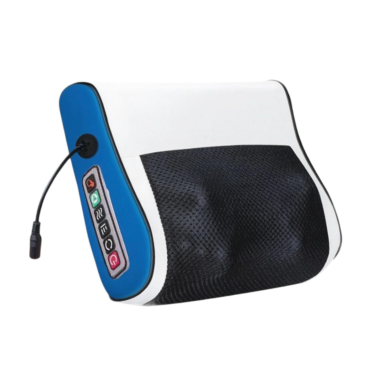 Almohada de Masaje Cervical para Apoyo del Cuello con Función de Amasado Eléctrico y Panel Inteligente de Seis Botones Material Resistente Fácil de, Azul, tal como se describe