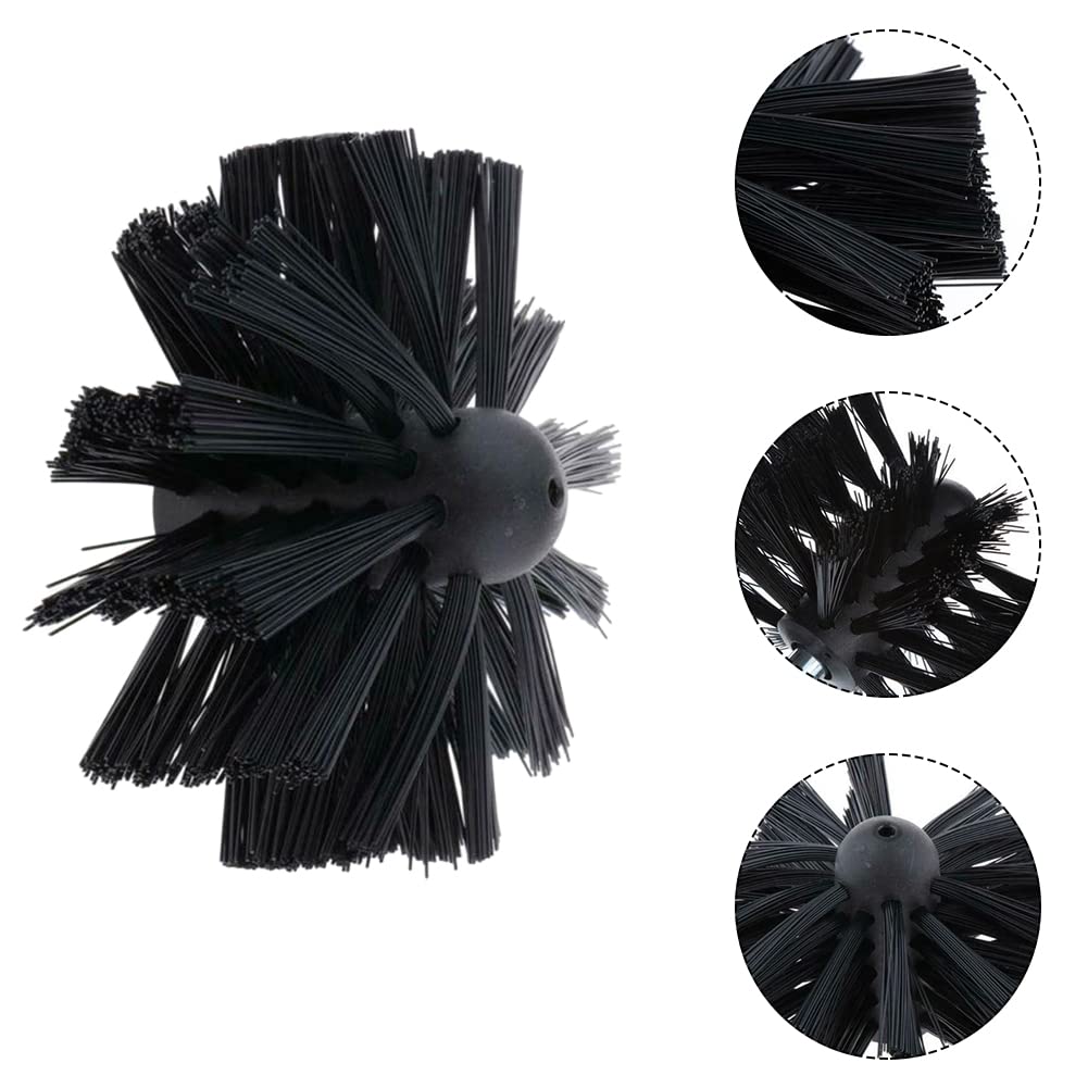 Kit spazzola per la pulizia del camino 200mm Spazzola per la pulizia dello sfiato dell'asciugatrice Levapelucchi per il camino Strumento per la pulizia della canna fumaria con setole in nylon