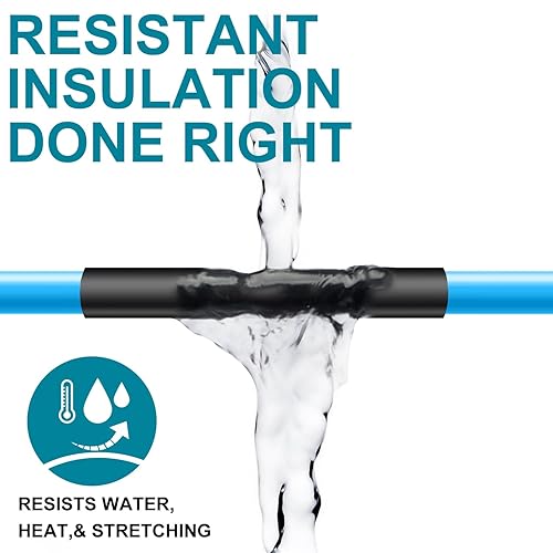 Miniatura 4 de Tubo termorretráctil de 1-1/2 pulgadas, tubina termorretráctil impermeable de 5 pies con relación 3:1, forro adhesivo, tubo de envoltura de alambre