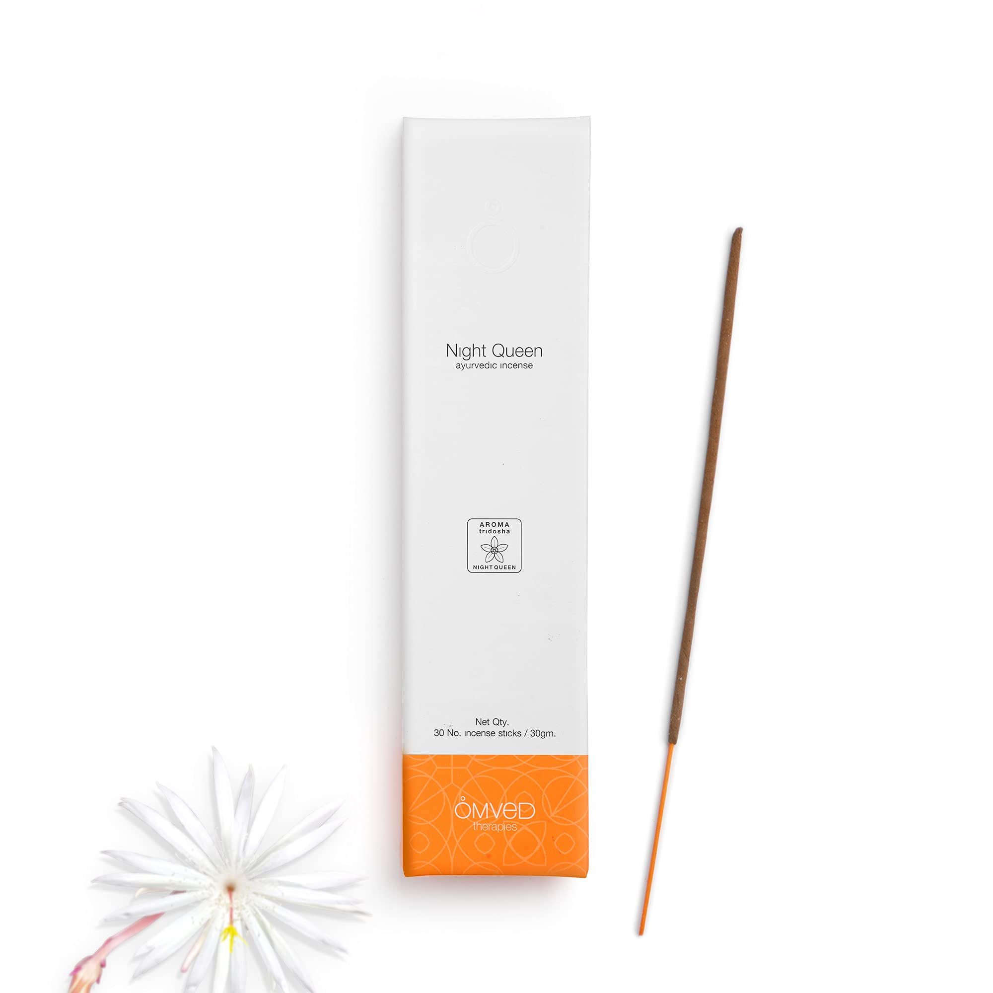 Nightqueen (Raat Rani) Ayurvedic, Organic, Natural and Non-Toxic Incense Sticks (Pack of 1 | 30 Sticks)