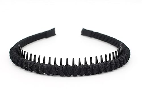 Vista 173 de Diademas negras de moda para mujer, accesorios para el cabello, bandas para la cabeza para el cabello corto, bandas antideslizantes para el cabello