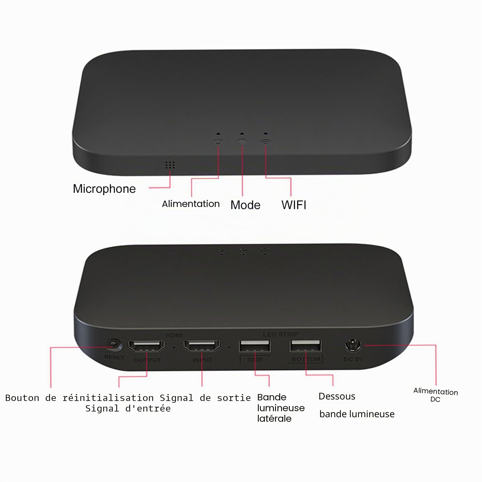 Rétroéclairage LED HDMI pour téléviseurs de 42 à 158 pouces, bande lumineuse LED intelligente pour TV, musique et jeux