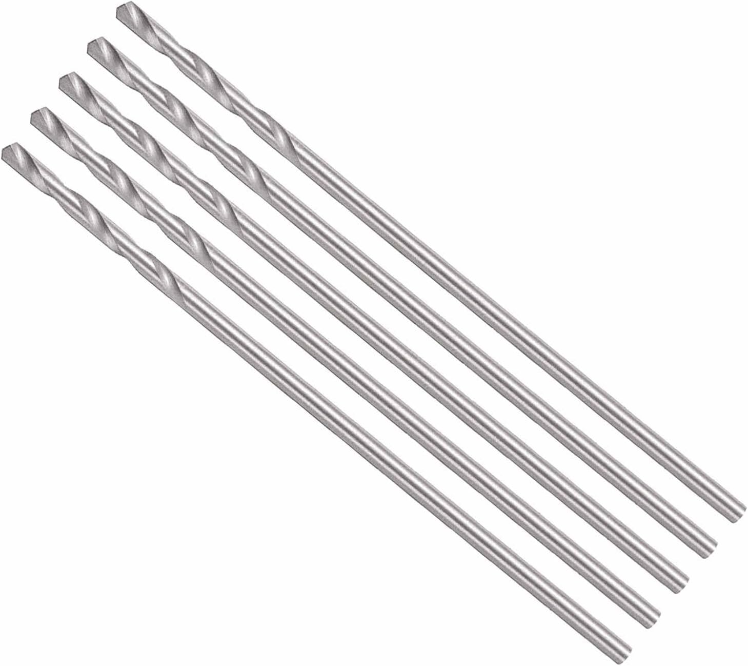 Drill Bit, 1mm Cutting Diameter, 4241 HSS 118° Cutting Angle Uncoated Bright Versatile Jobber Bits - (Applications: for Drilling Plastic Wood Soft Metal), 5-Pieces
