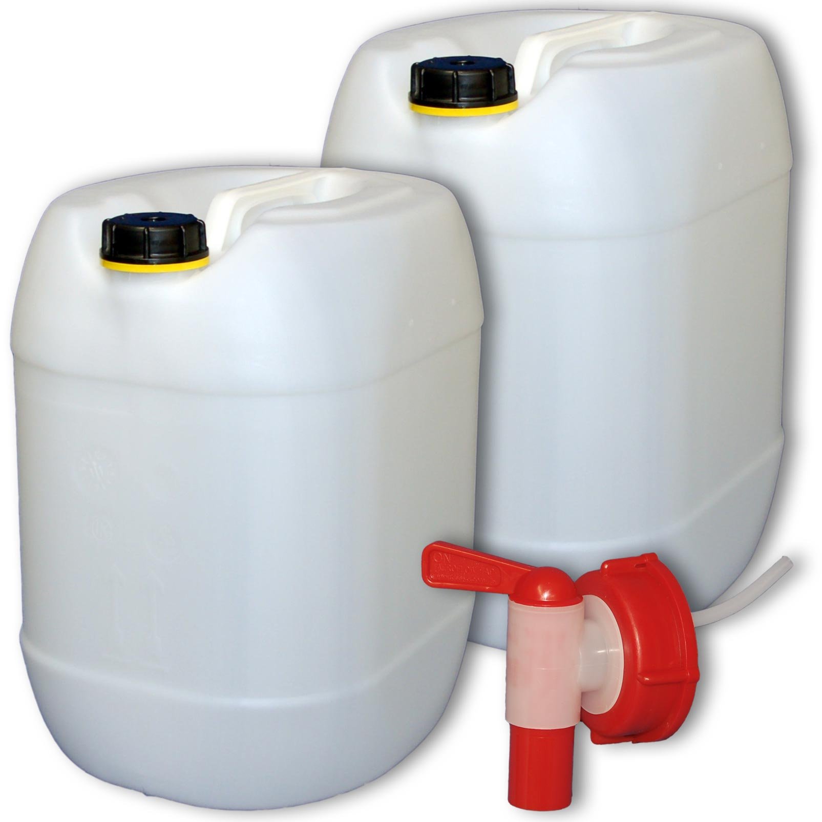 Bidone In Polietilene 10 Litri Con Tappo DIN 51 E Rubinetto Aeroflow - Contenitore Alimentare Blu