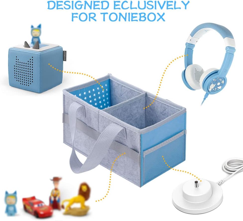Vicloon Bag for Toniebox Starter Set and Accessories Storage Bag, Toniebox Audio Player Felt Organizer Bag - Image 4